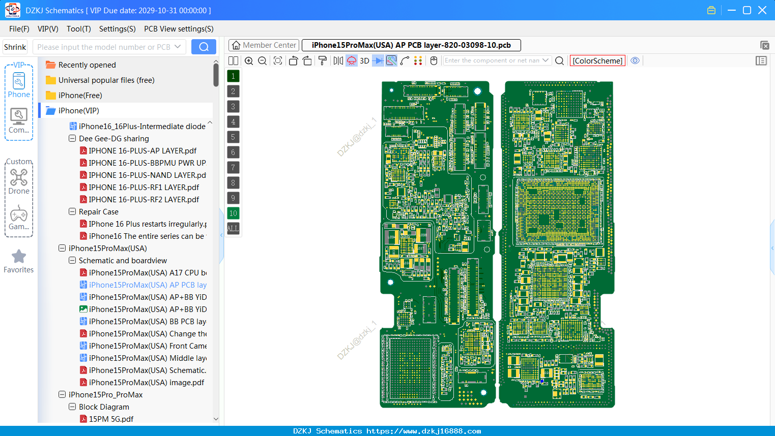 IPhone15ProMax(USA) AP PCB Layer-820-03098-10